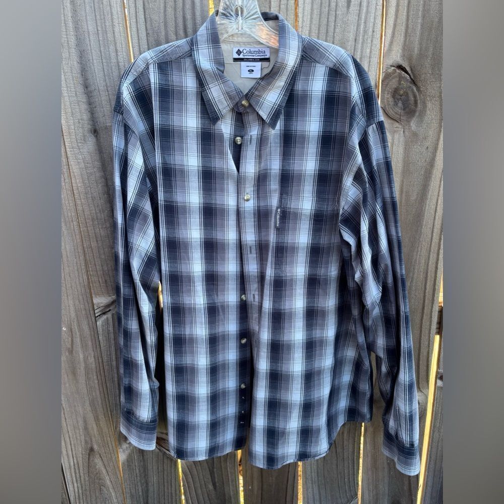 XL Columbia Sportswear  Co Long Sleeve Dress Shirt Pocket Button Down Mens Size
